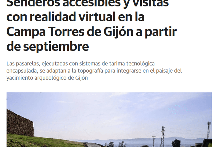 Senderos accesibles y visitas con realidad virtual en la Campa Torres de Gijón a partir de septiembre
