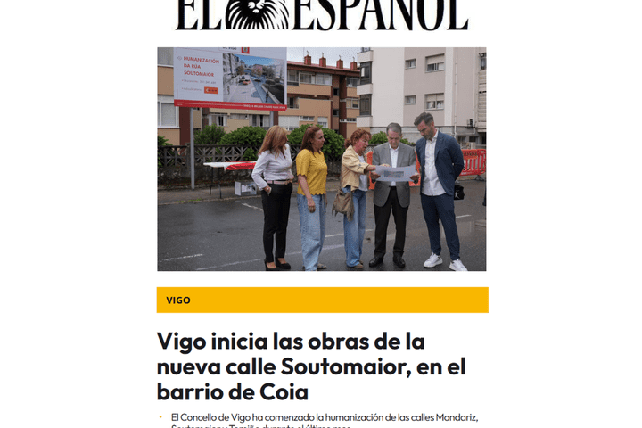 Vigo inicia las obras de la nueva calle Soutomaior, en el barrio de Coia